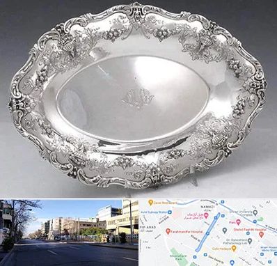 فروش ظروف نقره در خیابان ملاصدرا شیراز 