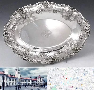 فروش ظروف نقره در میدان شهرداری رشت 
