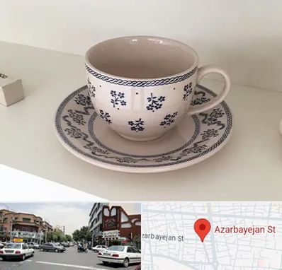 فروش ظروف لعابی در خیابان آذربایجان