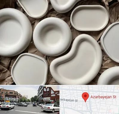 فروش ظروف سفالی در خیابان آذربایجان