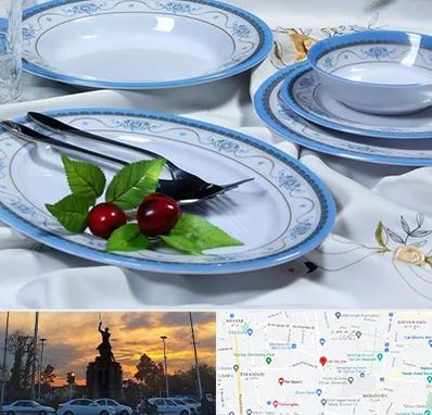 فروش ظروف ملامین در میدان حر 