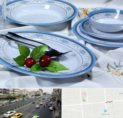فروش ظروف ملامین در خیابان دامپزشکی
