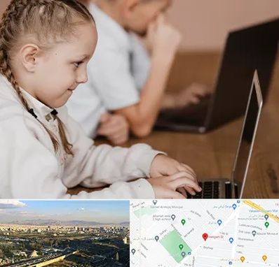 کلاس برنامه نویسی کودکان در هنگام 