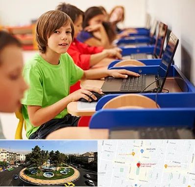 کلاس کامپیوتر کودکان در هفت حوض 