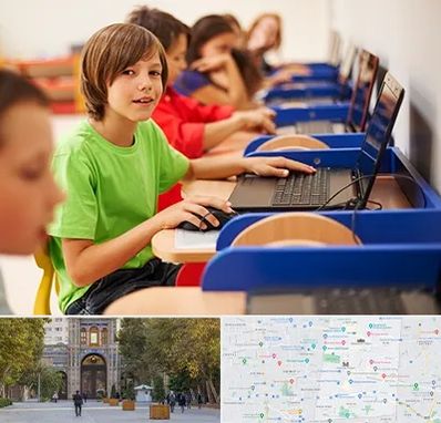 کلاس کامپیوتر کودکان در منطقه 12 تهران 