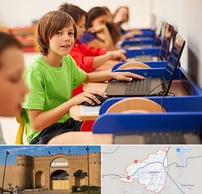 کلاس کامپیوتر کودکان در ایرانشهر