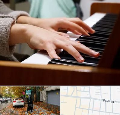 آموزشگاه پیانو در خیابان فلسطین