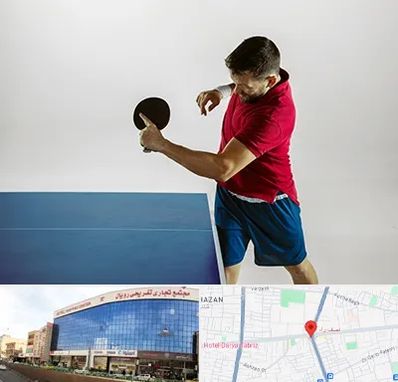 سالن تنیس روی میز در نصف راه تبریز