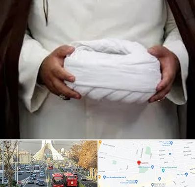 فروش عبا و عمامه در خیابان آزادی 