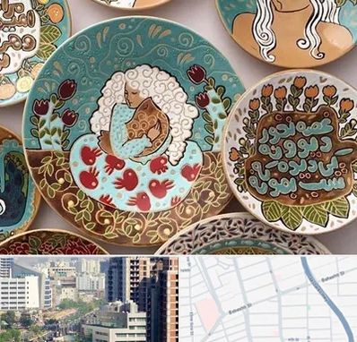 آموزش نقاشی زیر لعابی در خیابان بهشتی