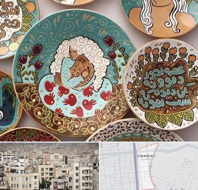 آموزش نقاشی زیر لعابی در اسکندری