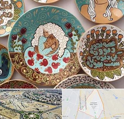 آموزش نقاشی زیر لعابی در اندیشه