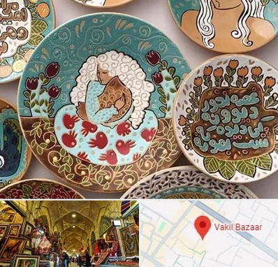 آموزش نقاشی زیر لعابی در بازار وکیل شیراز