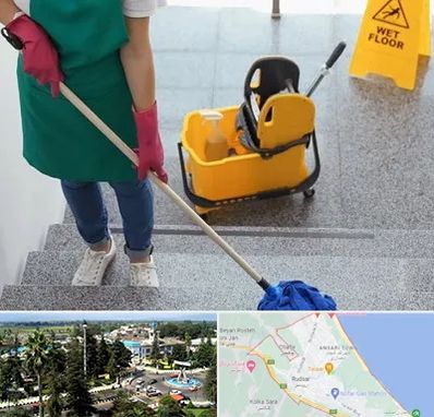 نظافت راه پله در رودسر