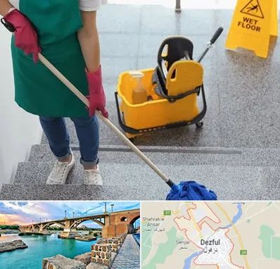 نظافت راه پله در دزفول