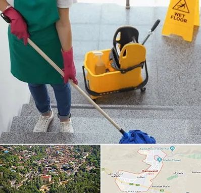 نظافت راه پله در دماوند