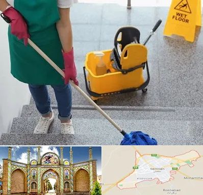 نظافت راه پله در سمنان