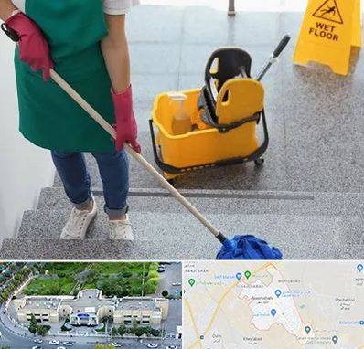 نظافت راه پله در نسیم شهر