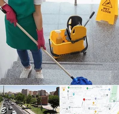 نظافت راه پله در شهرک آزمایش