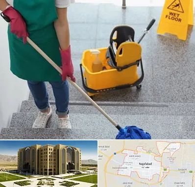 نظافت راه پله در نجف آباد