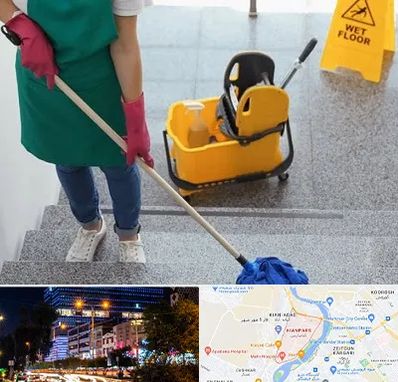 نظافت راه پله در کیانپارس اهواز