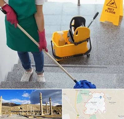 نظافت راه پله در مرودشت