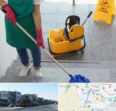 نظافت راه پله در شریعتی مشهد