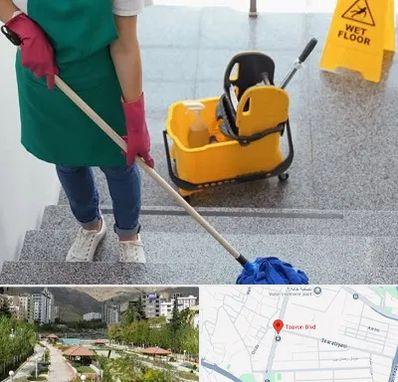 نظافت راه پله در بلوار تعاون