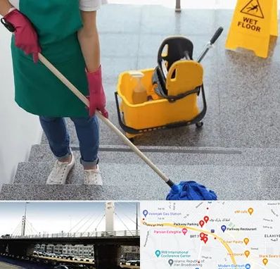 نظافت راه پله در پارک وی