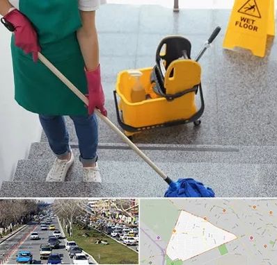 نظافت راه پله در احمدآباد مشهد