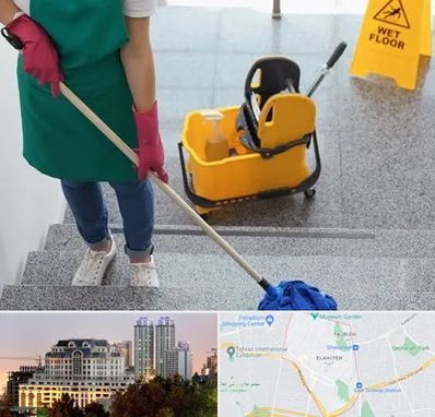 نظافت راه پله در فرشته