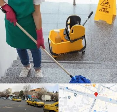 نظافت راه پله در شهناز تبریز