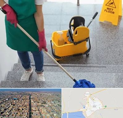 نظافت راه پله در بندر ماهشهر