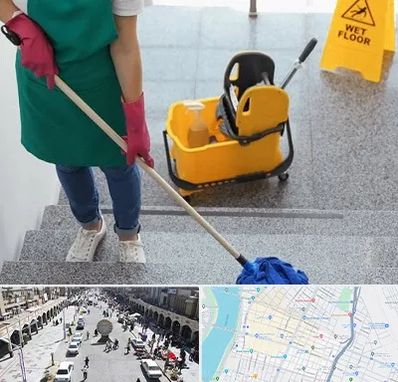 نظافت راه پله در نادری اهواز