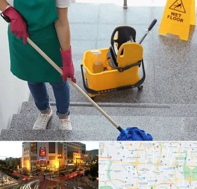 نظافت راه پله در جنت آباد تهران