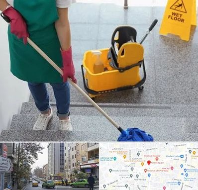 نظافت راه پله در فاطمی