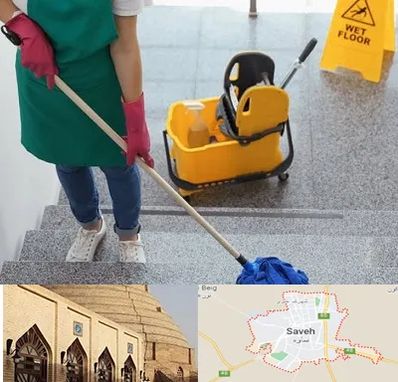 نظافت راه پله در ساوه