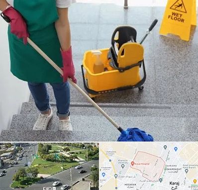 نظافت راه پله در شاهین ویلا کرج