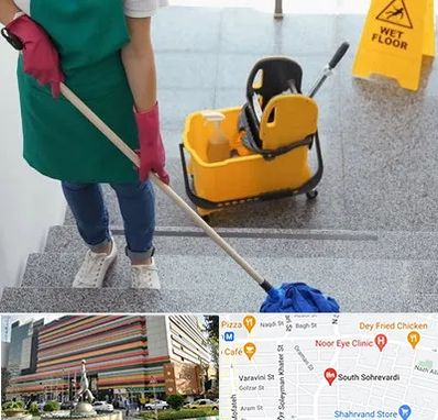 نظافت راه پله در سهروردی