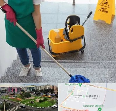 نظافت راه پله در تهرانسر