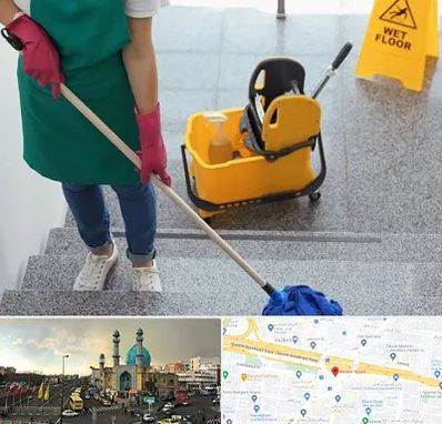 نظافت راه پله در رسالت