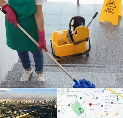 نظافت راه پله در هنگام