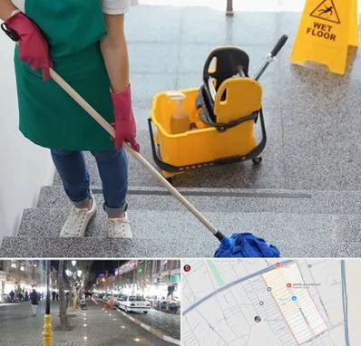 نظافت راه پله در باغ فیض اسلامشهر