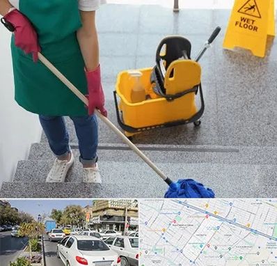 نظافت راه پله در مفتح مشهد