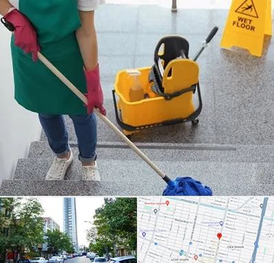 نظافت راه پله در امامت مشهد