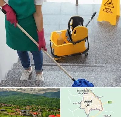 نظافت راه پله در آمل