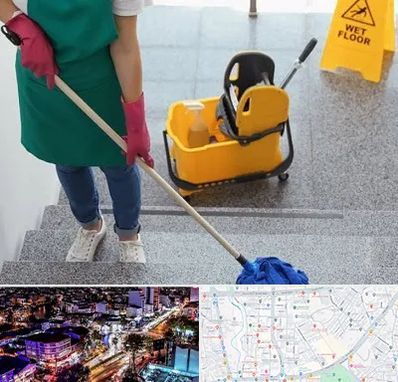 نظافت راه پله در منظریه رشت