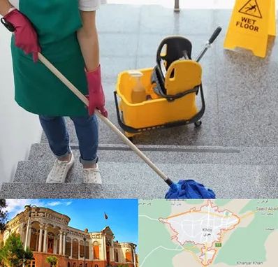 نظافت راه پله در خوی