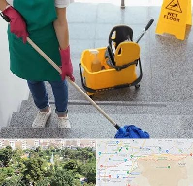 نظافت راه پله در منطقه 13 تهران