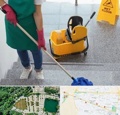 نظافت راه پله در وکیل آباد مشهد